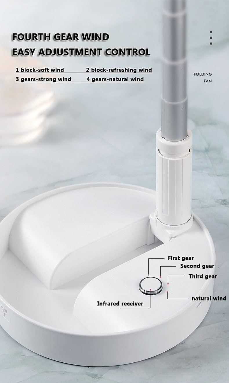 Adjustable Height Telescopic Rechargeable Standing Pedestal Fan