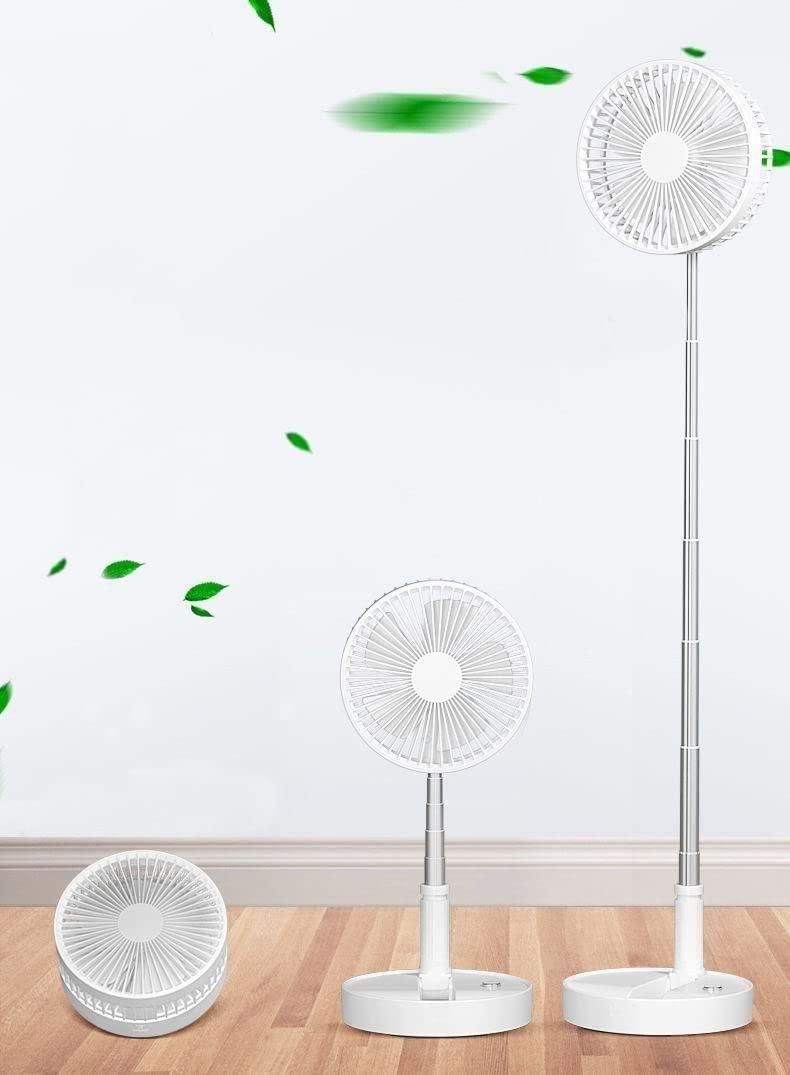 Adjustable Height Telescopic Rechargeable Standing  Pedestal Fan